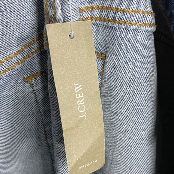 NWT J Crew Jeans Women 32 Blue 9" Demi Boot Crop Raw Hem Denim High Rise BP584 - Picture 11 of 16
